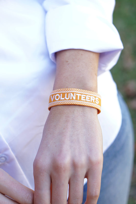 Tennessee Vols Woven Tassel Bracelet in Orange