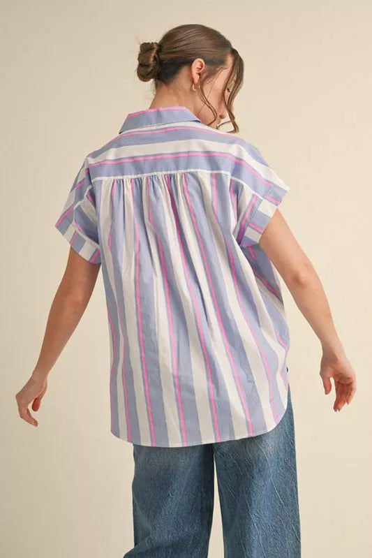 Frankie - Striped dolman sleeve top