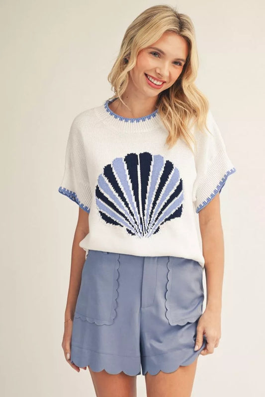 Madelyn - Seashell Knit Top