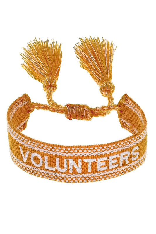 Tennessee Vols Woven Tassel Bracelet in Orange